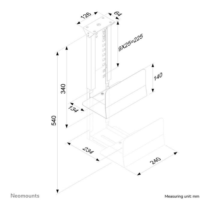 Soporte Neomounts CPU-D200SILVER Plateado Acero 3