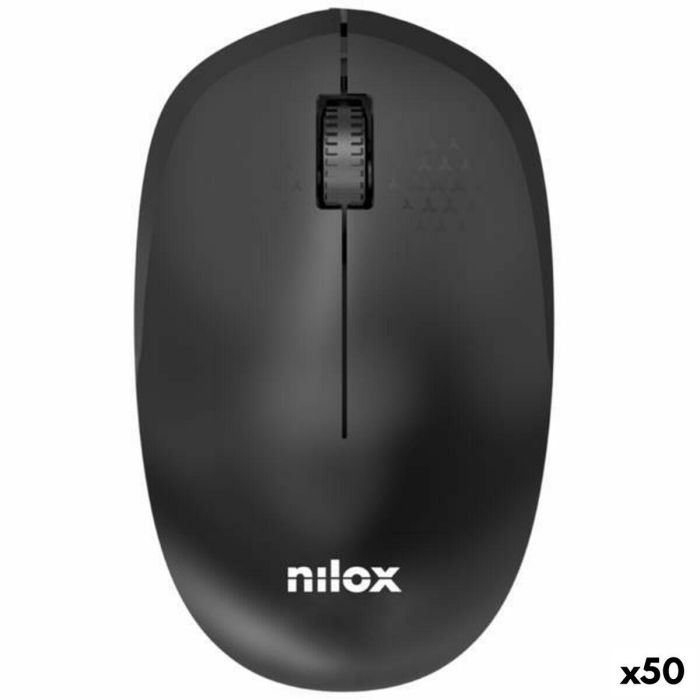 Ratón Inalámbrico Nilox Negro 1000 dpi (50 Unidades) 0 Ratón Inalámbrico Nilox Negro 1000 dpi (50 Unidades) 0