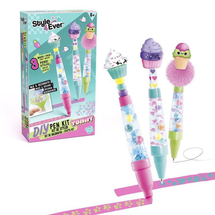 Canal Toys Ofg349 Pack Subrayador y Bolígrafos DIY para Decorar: Temática Kawaii y Yummy (2 Kits) 2