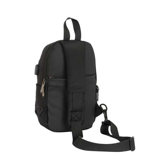 Safta Mini Mochila 1 Hombrera Tablet 11"+USB Business Black 18x34x12 cm 1