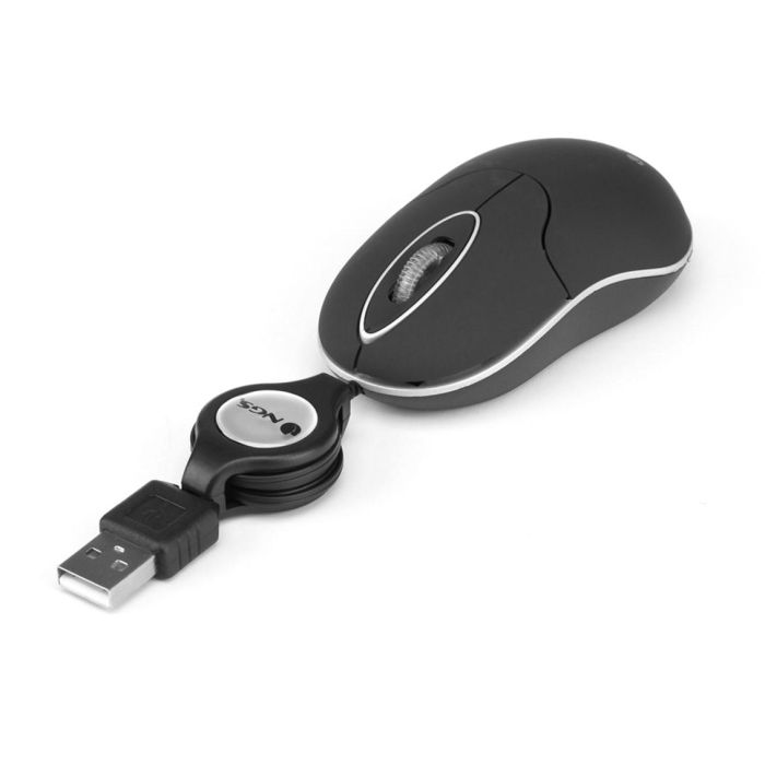 NGS SIN Ratón Óptico USB con Cable, 1000 DPI, 3 Botones, Retráctil, Negro 5 NGS SIN Ratón Óptico USB con Cable, 1000 DPI, 3 Botones, Retráctil, Negro 5