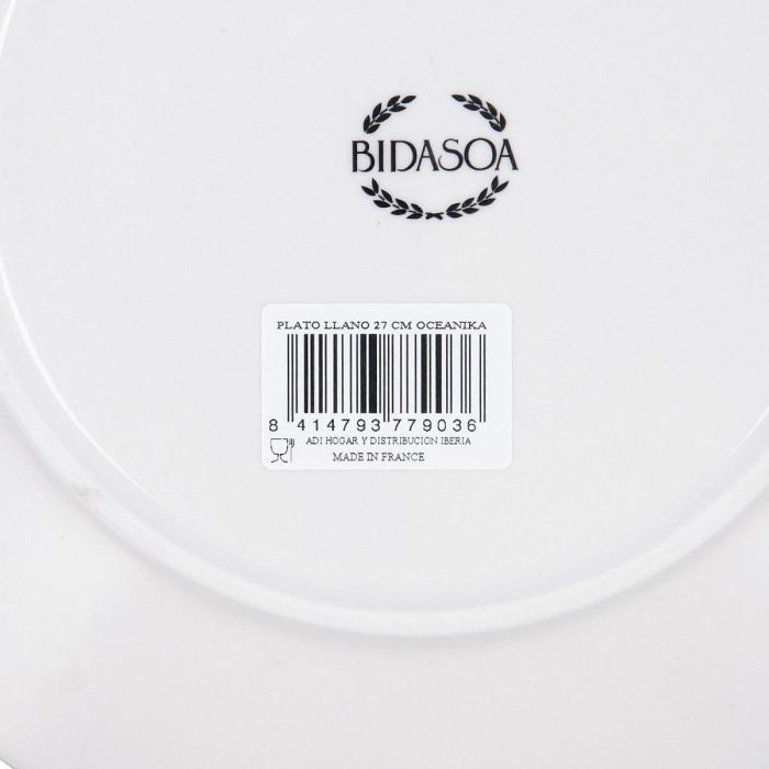 Plato Llano Porcelana Oceanika Bidasoa 27 cm 3 Plato Llano Porcelana Oceanika Bidasoa 27 cm 3