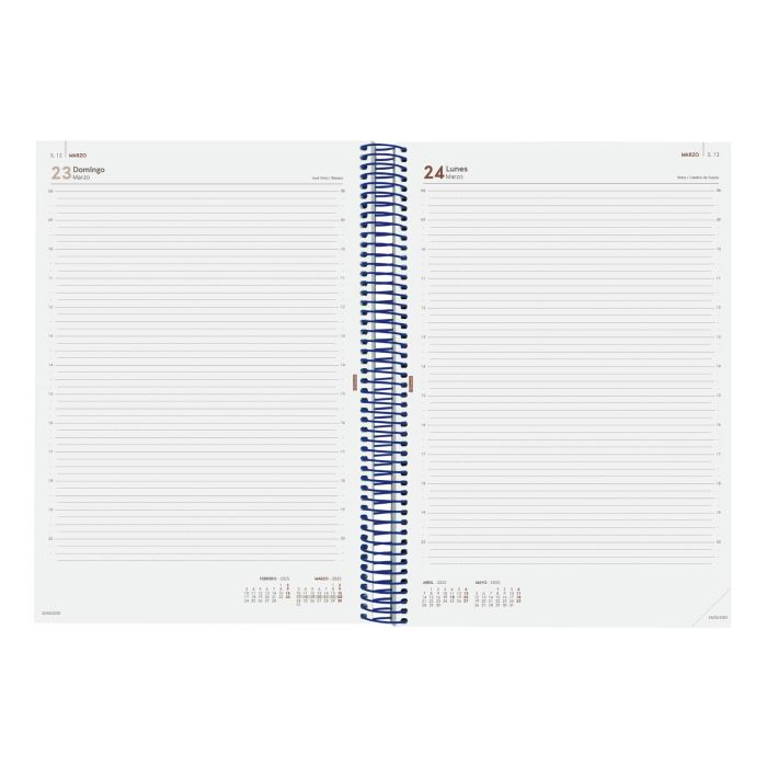 Finocam Agenda Anual Year Espiral E40-210x297 mm 1Dp Azul 2025 4