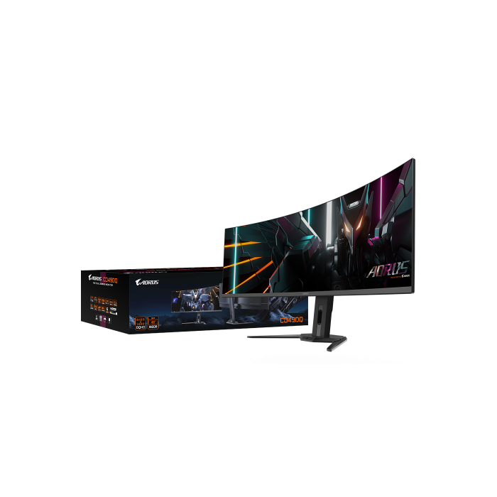 AORUS CO49DQ pantalla para PC 124,5 cm (49") 5120 x 1440 Pixeles DQHD OLED Negro 2 AORUS CO49DQ pantalla para PC 124,5 cm (49") 5120 x 1440 Pixeles DQHD OLED Negro 2