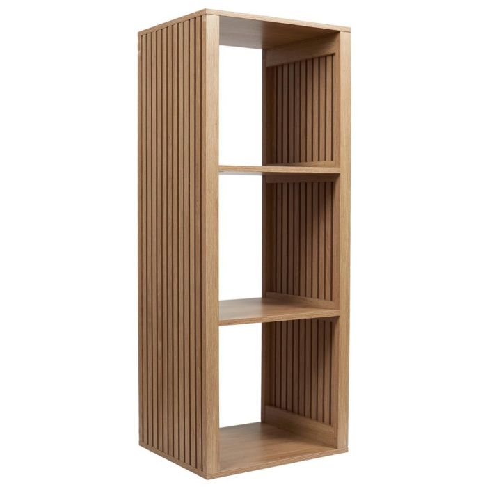 Home Deco Factory Estantería Klaus Natural 3 Compartimentos Madera Aglomerado MDF Medidas 38.5x32x99 cm