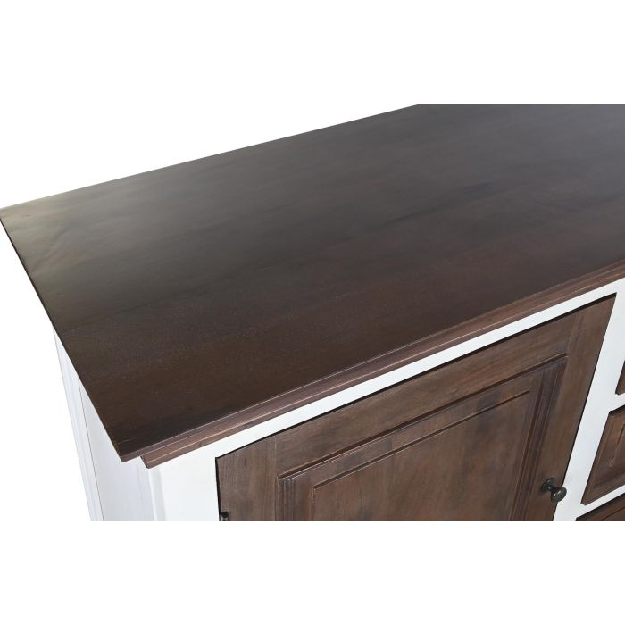 Aparador DKD Home Decor Blanco Marrón oscuro Madera de mango (180 x 46 x 83 cm) 1 Aparador DKD Home Decor Blanco Marrón oscuro Madera de mango (180 x 46 x 83 cm) 1