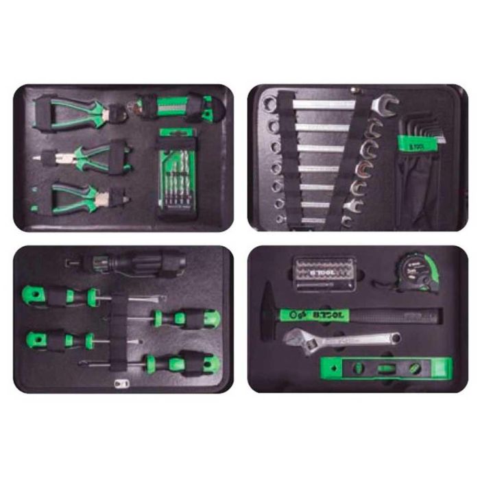 DUVER Maletín de Herramientas Básico 63 Piezas Manuales para Bricolaje. Kit Compacto con Alicates, Llaves, Destornilladores y Martillo. 1 DUVER Maletín de Herramientas Básico 63 Piezas Manuales para Bricolaje. Kit Compacto con Alicates, Llaves, Destornilladores y Martillo. 1