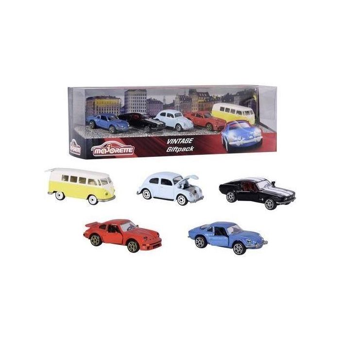 MAJORETTE Vintage Giftpack 5 Coches de Juguete Escala 1/64: Porsche 934, Alpine A110, VW T1, VW Cox, Mustang Fastback 1 MAJORETTE Vintage Giftpack 5 Coches de Juguete Escala 1/64: Porsche 934, Alpine A110, VW T1, VW Cox, Mustang Fastback 1