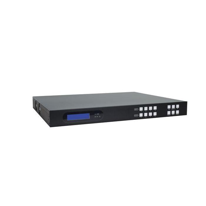 Vivolink Conmutador Matriz 4x4 HDMI 2.0 y HDBaseT con Audio, Soporte 4K@60Hz, HDR10 y PoC - Alcance hasta 70m 3