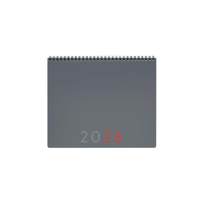 Finocam Planificador Agenda Mes Vista Gris 250x200 mm 2026 Internacional