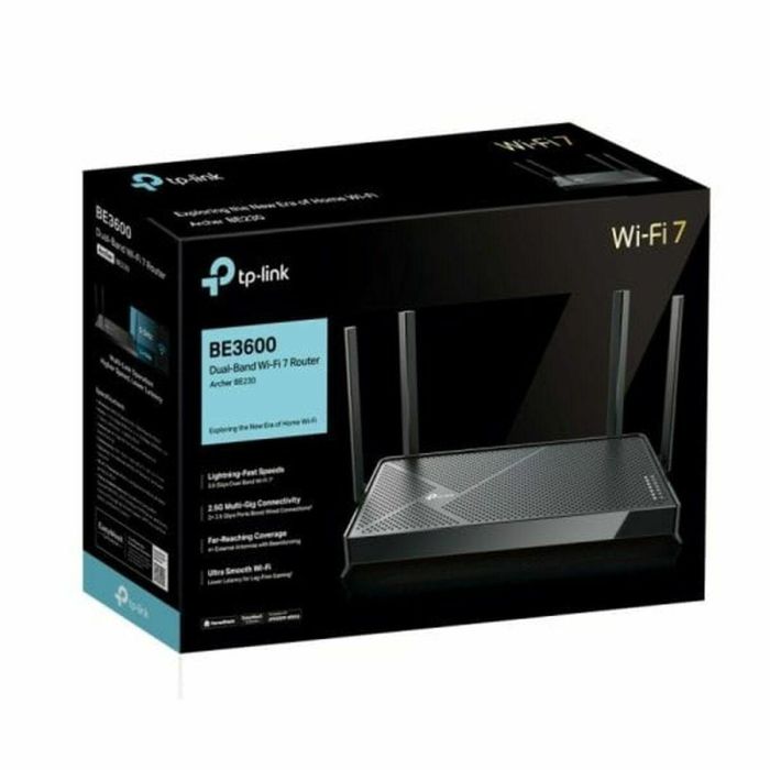 TP-Link Archer BE3600 Router Wi-Fi 7 Inalámbrico Doble Banda 2.4/5GHz 2.5 Gigabit Ethernet 2882 Mbps MU-MIMO USB Negro 30