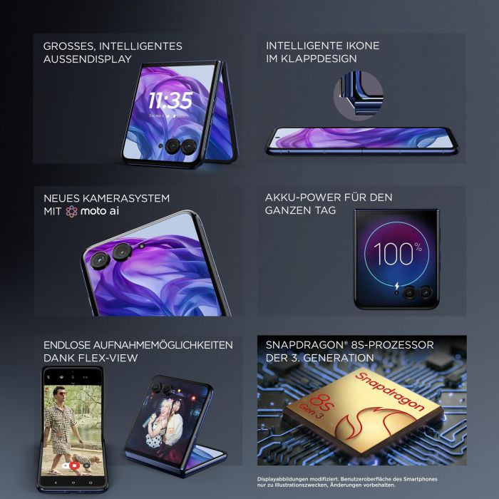 Smartphone Motorola Razr 50 Ultra 5G 6,9" 12 GB RAM 512 GB Azul Azul marino 9