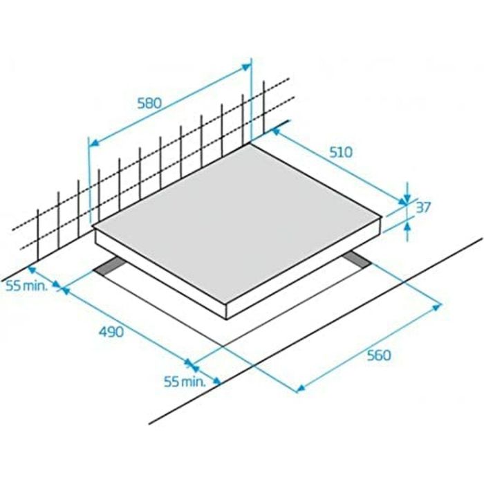 Placa Vitrocerámica BEKO HIC63402T 60 cm 58 cm 5700 W 1 Placa Vitrocerámica BEKO HIC63402T 60 cm 58 cm 5700 W 1