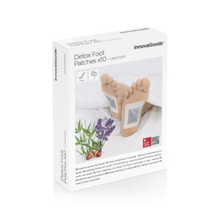 Parches Desintoxicantes para Pies Lavender InnovaGoods 10 Unidades 1 Parches Desintoxicantes para Pies Lavender InnovaGoods 10 Unidades 1