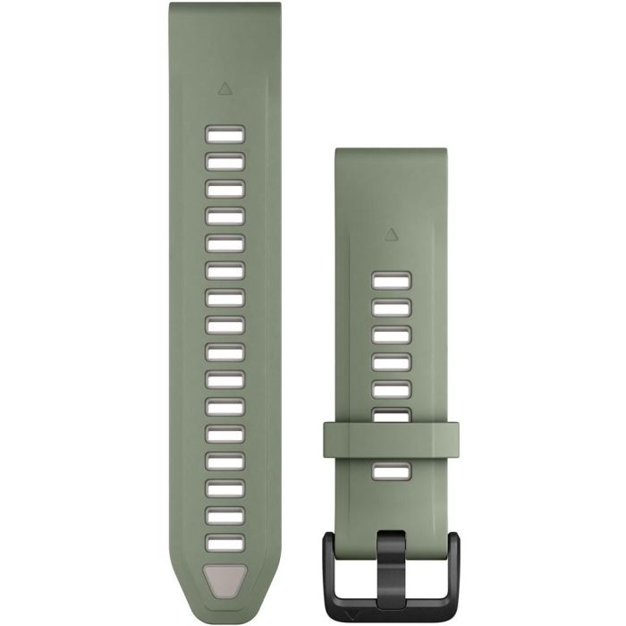Garmin Ersatzarmband QuickFit 20mm Silikon Weidengrn/grau 0 Garmin Ersatzarmband QuickFit 20mm Silikon Weidengrn/grau 0