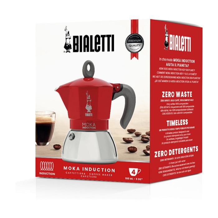 Cafetera Italiana Bialetti 0006944/NP Rojo Metal Aluminio 150 ml