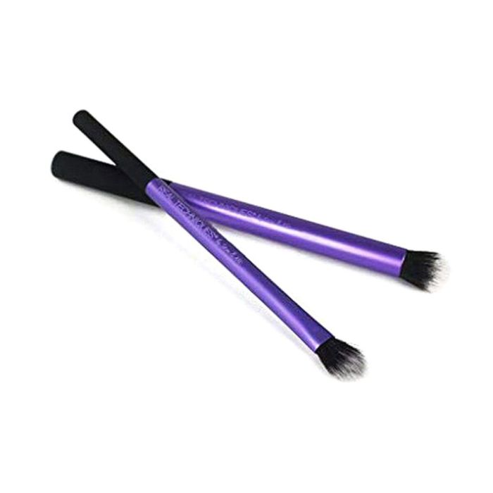 Real Techniques EYE SHADE + BLEND DUO Set de 2 Brochas de Maquillaje para Sombras de Ojos (Base Shadow + Deluxe Crease), Veganas 2