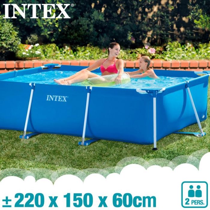 Piscina rectangular desmontable (capacidad 1662 litros) (+ 6 años) 220x150x60 cm 5 Piscina rectangular desmontable (capacidad 1662 litros) (+ 6 años) 220x150x60 cm 5