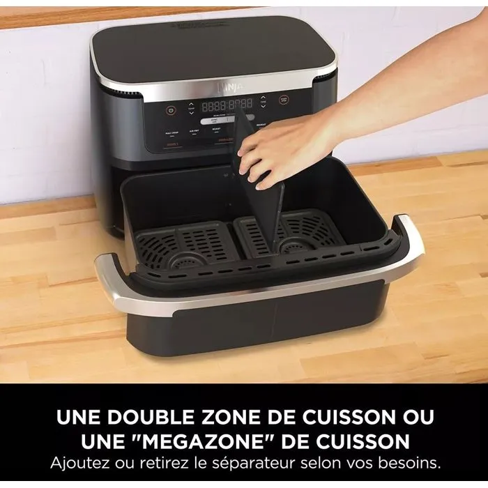 Ninja AF550EU Freidora de Aire Foodi Max Dual Zone, 6.6 L, 2470 W, Negra