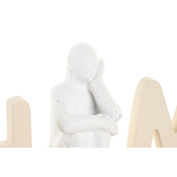 Decoracion Scandi DKD Home Decor Crema Blanco 8 x 12 x 30 cm (6 Unidades) 2