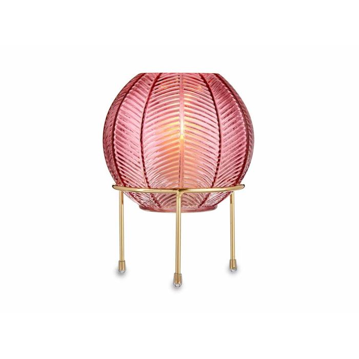 Jarrón Bola Cristal Rosa Base Metal Oro Giftdecor 14.5x19.5x14.5 cm (8 Unidades) 3 Jarrón Bola Cristal Rosa Base Metal Oro Giftdecor 14.5x19.5x14.5 cm (8 Unidades) 3
