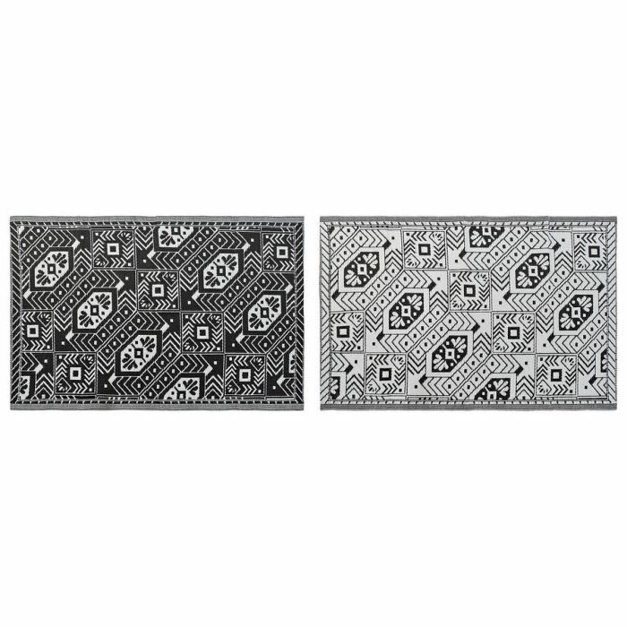 Alfombra DKD Home Decor Blanco Negro 180 x 1 x 120 cm (2 Unidades) Alfombra DKD Home Decor Blanco Negro 180 x 1 x 120 cm (2 Unidades)