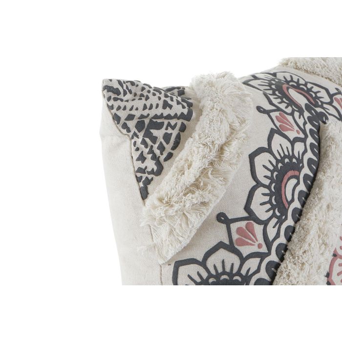 DKD Home Decor Cojín Colonial Colección Moroccan Poliester Blanco y Negro 45x45 cm con Cremallera Lavado en Seco 1 DKD Home Decor Cojín Colonial Colección Moroccan Poliester Blanco y Negro 45x45 cm con Cremallera Lavado en Seco 1