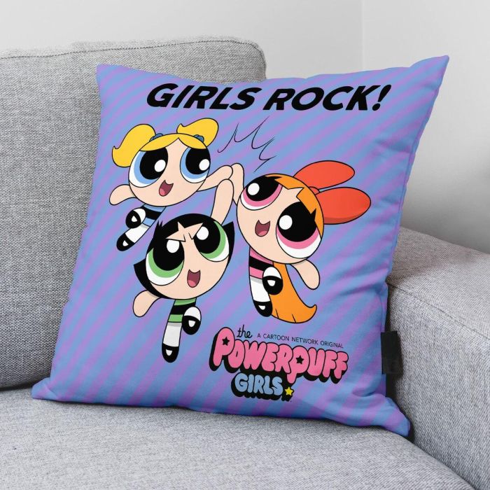 Funda de cojín Powerpuff Girls Girls Rock A Multicolor Lila 45 x 45 cm 1 Funda de cojín Powerpuff Girls Girls Rock A Multicolor Lila 45 x 45 cm 1
