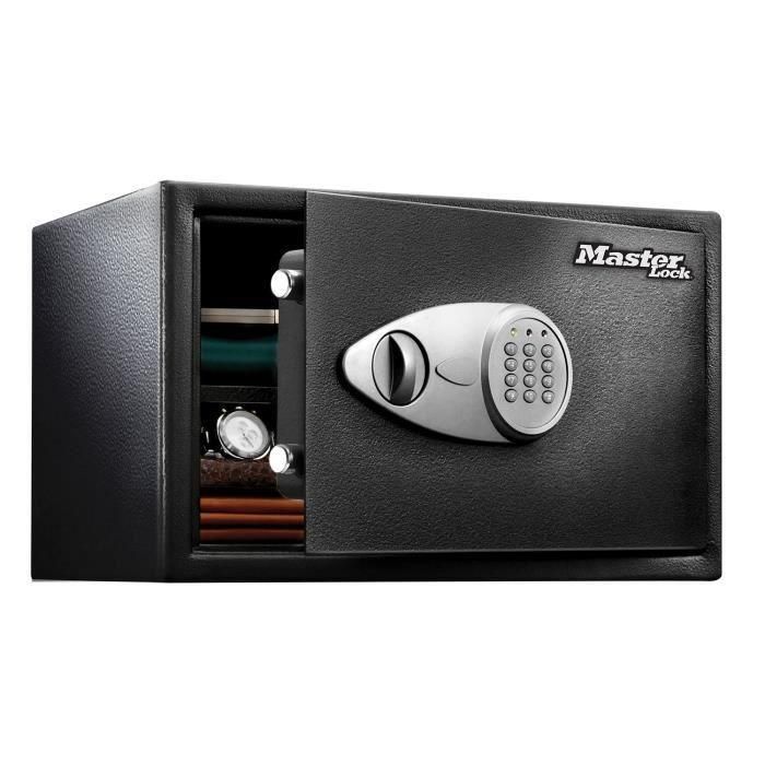 MASTER LOCK Safe con combinación electrónica programable - Negro y gris metalizado