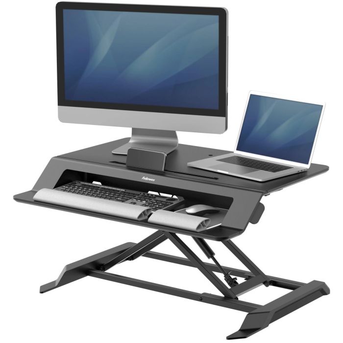 Fellowes LOTUS LT Sitz-Steh-Workstation Schwarz 2 Fellowes LOTUS LT Sitz-Steh-Workstation Schwarz 2