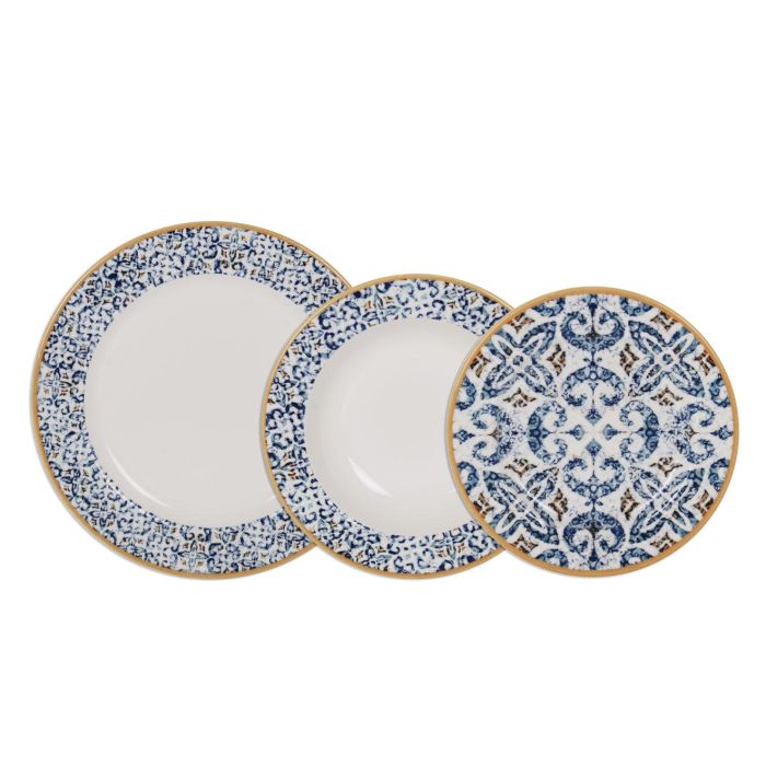 Vajilla Santa Clara Villaboa 12Pcs - Stoneware vitrificado, resistente para lavavajillas y microondas (2 Unidades) 3 Vajilla Santa Clara Villaboa 12Pcs - Stoneware vitrificado, resistente para lavavajillas y microondas (2 Unidades) 3