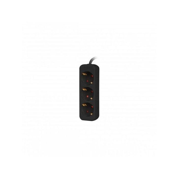 Regleta 3 Tomas Schuko Lanberg 2500 W 1,5 m Negro 1 Regleta 3 Tomas Schuko Lanberg 2500 W 1,5 m Negro 1
