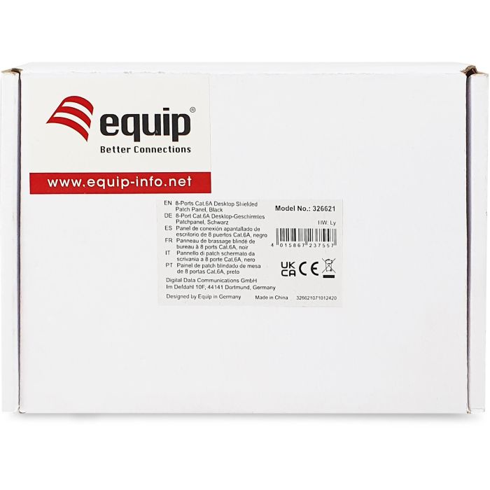 Equip Patchpanel 8x RJ45 Cat6A FTP 1HE Premium schwarz 5 Equip Patchpanel 8x RJ45 Cat6A FTP 1HE Premium schwarz 5