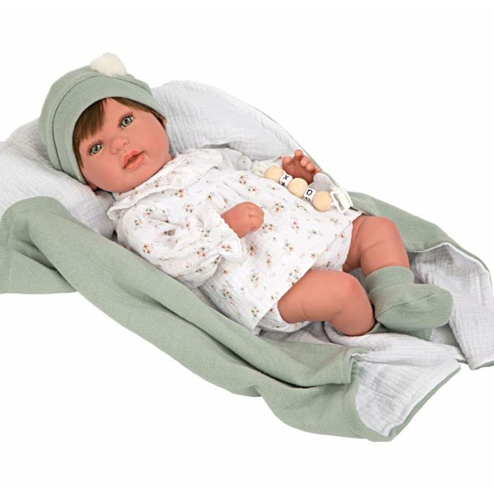 Muñeca reborn arias 45 cm paulina c/manta