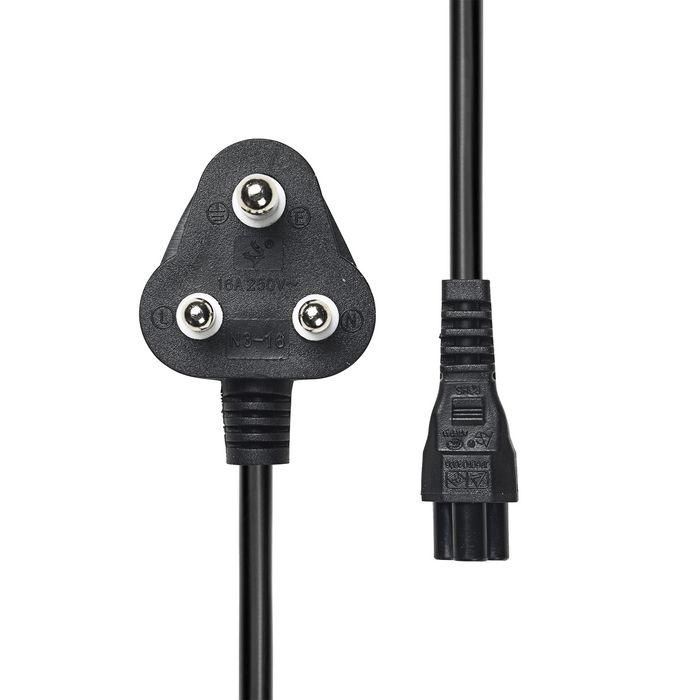 ProXtend Cable de Alimentación para Sudáfrica Conector C5 Acodado 2 Metros Negro