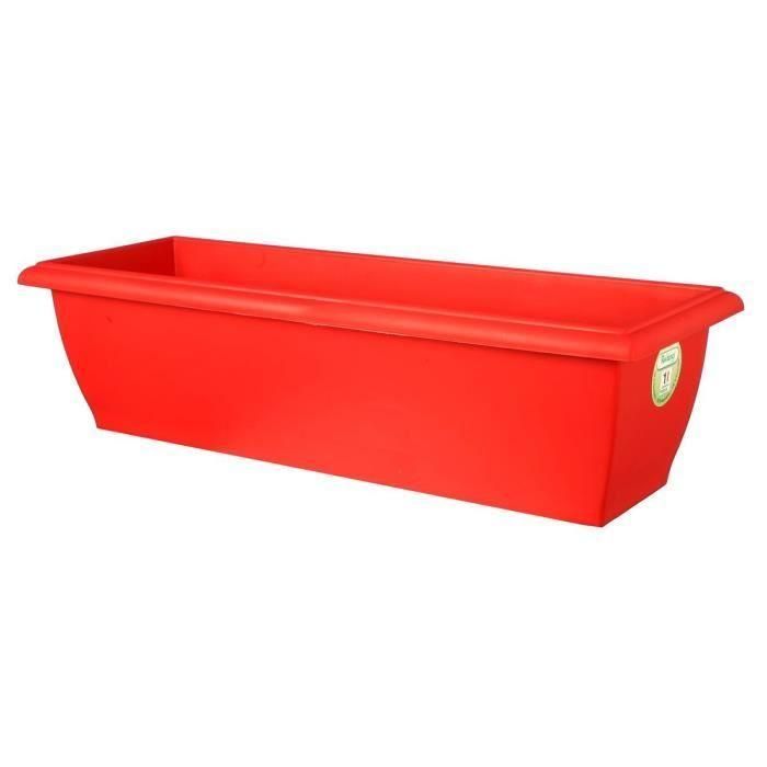 Riviera Jardinera Rectangular Evolution de Plástico - 80x40xH32 cm - 64 Litros - Roja 1 Riviera Jardinera Rectangular Evolution de Plástico - 80x40xH32 cm - 64 Litros - Roja 1