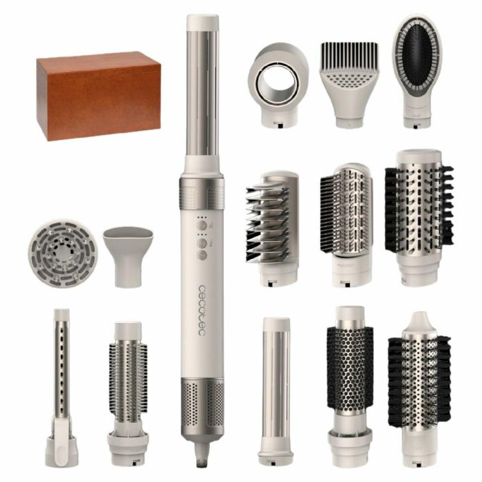 Cepillo Moldeador Cecotec CeramicCare 14in1 AirGlam 1200 W 1400 W Champagne Cerámico 0 Cepillo Moldeador Cecotec CeramicCare 14in1 AirGlam 1200 W 1400 W Champagne Cerámico 0