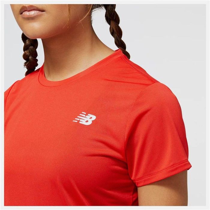 Camiseta de Manga Corta Mujer New Balance WT23222_TRD Rojo (XS)