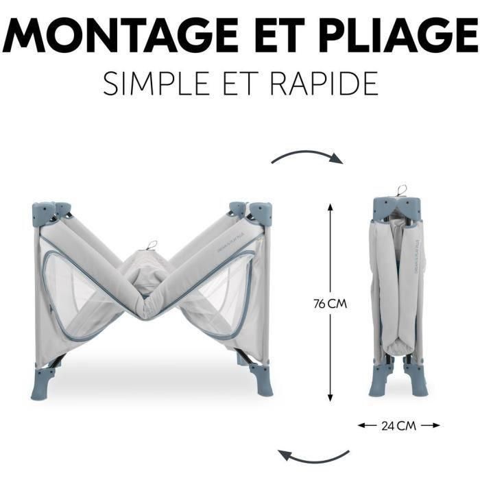 Hauck HAU1731647197993 Cuna de viaje Dream N Play Plus 60 x 120 cm. Desde el nacimiento, plegable, Menta polvorienta 3