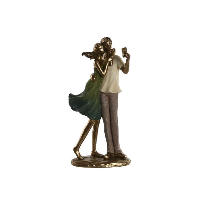 Figura Moderno DKD Home Decor Verde Dorado 8.5 x 25.5 x 12 cm 1