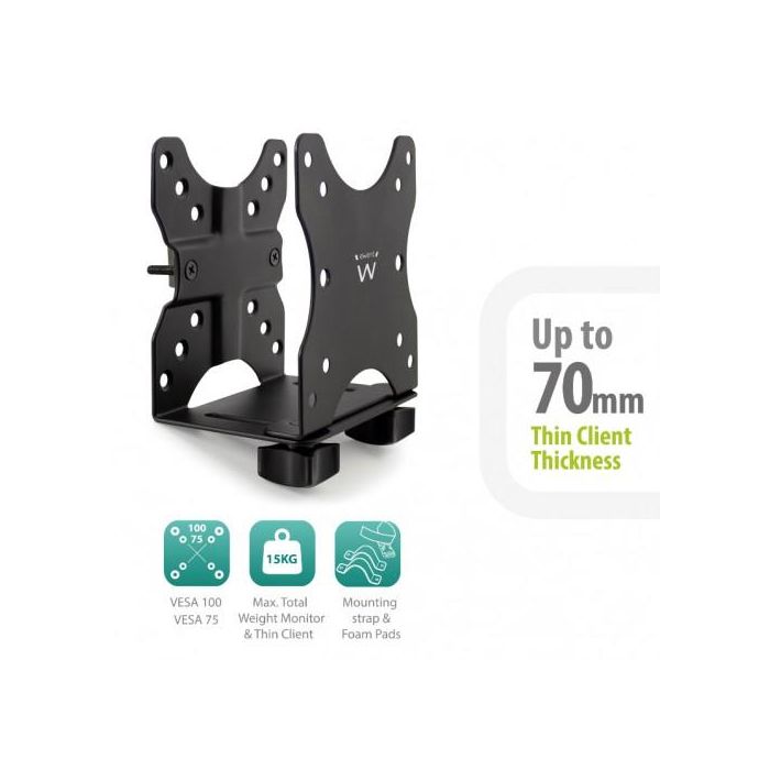 EWENT EW1517 Soporte y Montura para Estación de Trabajo/PC Todo en Uno, Negro, Carga Máxima 5 kg, VESA 50x50-100x100mm 1 EWENT EW1517 Soporte y Montura para Estación de Trabajo/PC Todo en Uno, Negro, Carga Máxima 5 kg, VESA 50x50-100x100mm 1