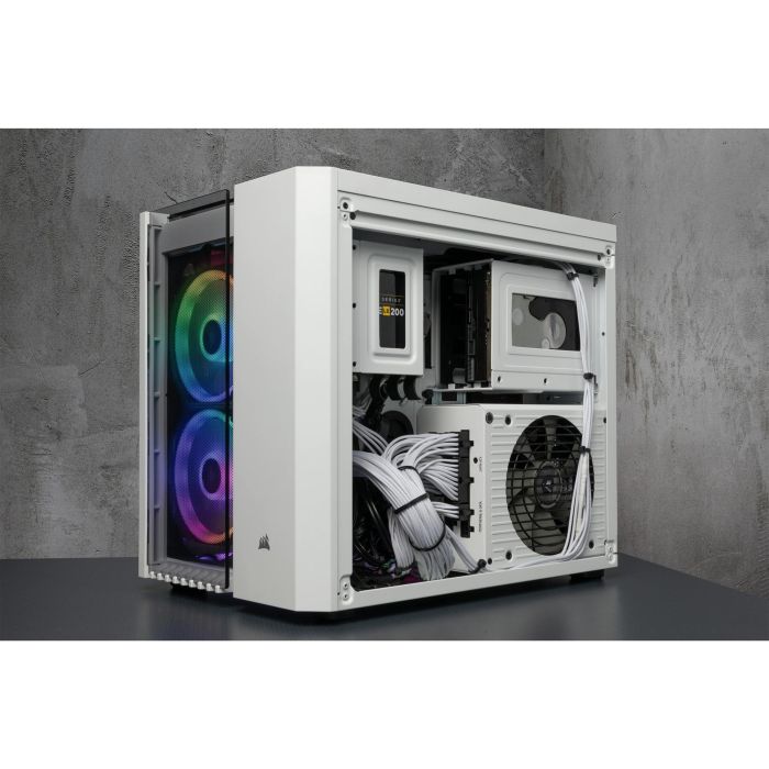 Corsair Torre PC Crystal Series 280X RGB con Ventana de Cristal Templado Blanca 18