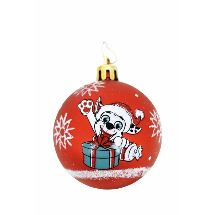 Bola de Navidad The Paw Patrol Friendship Rojo 6 Unidades Plástico (Ø 8 cm) Bola de Navidad The Paw Patrol Friendship Rojo 6 Unidades Plástico (Ø 8 cm)
