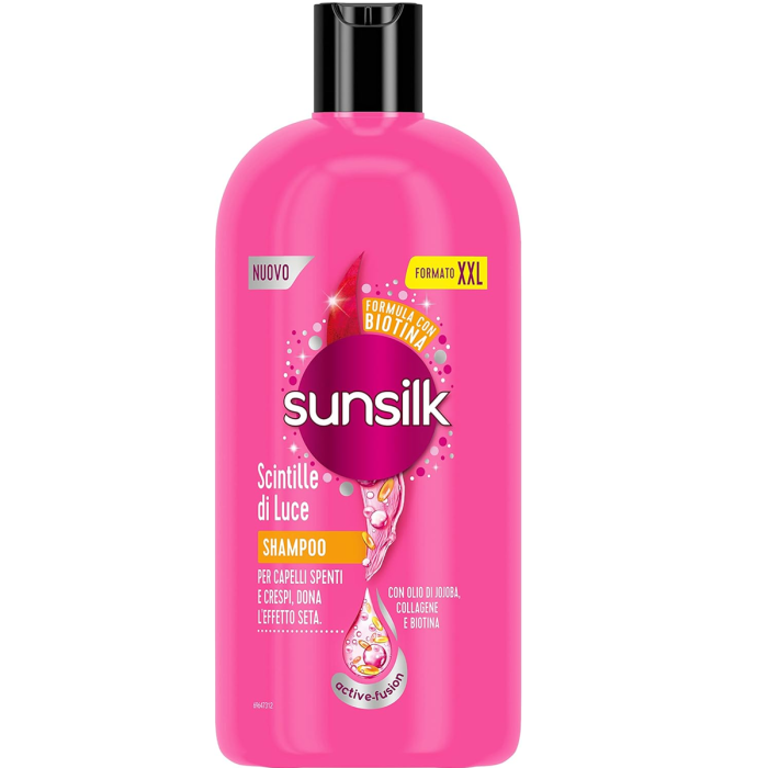 Sunsilk Light Glitter Shampoo Detangling Shampoo Adds Shine To Hair Active-Fusion Formula With Jojoba Oil Collagen And Biotin Size XXL 810 mL Sunsilk Light Glitter Shampoo Detangling Shampoo Adds Shine To Hair Active-Fusion Formula With Jojoba Oil Collagen And Biotin Size XXL 810 mL