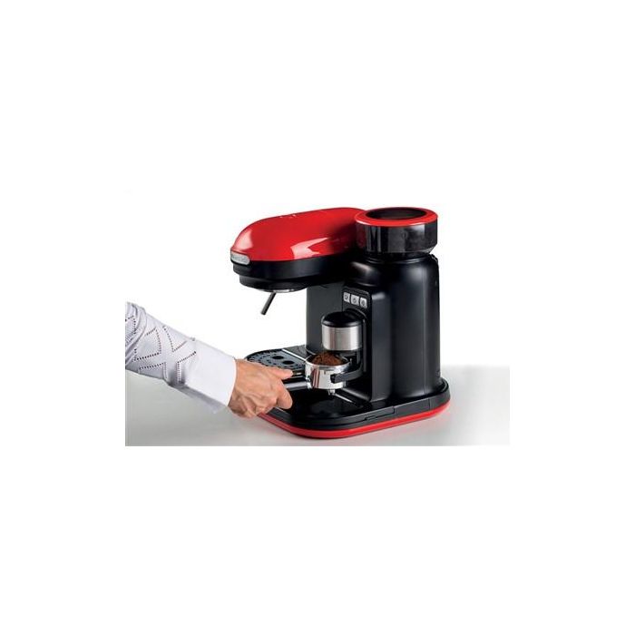 Ariete 1318/00 Cafetera Espresso Moderna con Molinillo Roja 1080W 0.8L 8