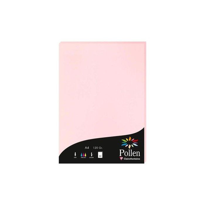 Papel Clairefontaine Pollen A4 120G 50H Rosa