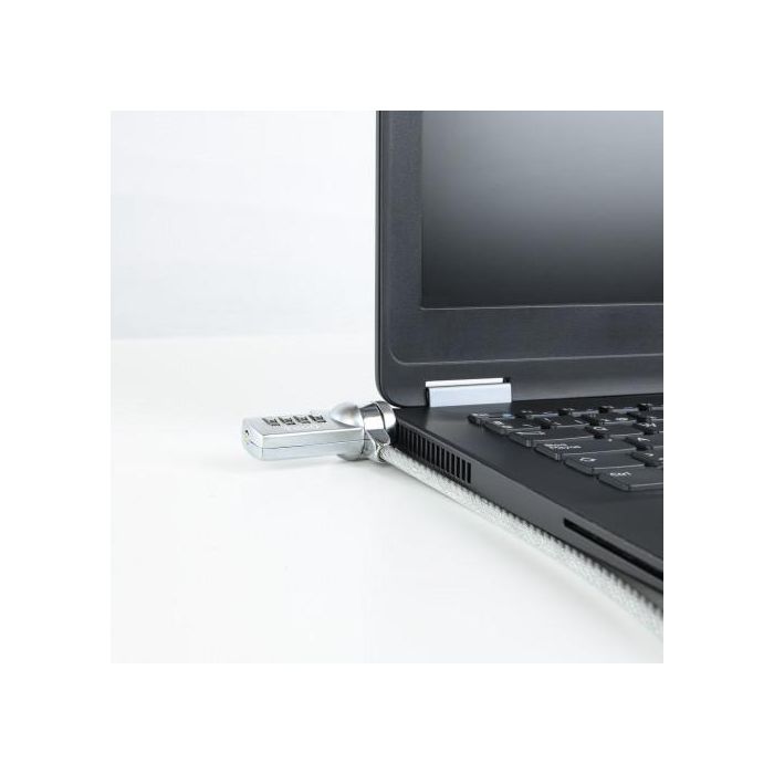 TOOQ CABLE DE SEGURIDAD T-LOCK CON COMBINACION PARA PORTATILES - BLOQUEO DE 4 DIGITOS - ACERO 4.5MM - LONGITUD 1.50M 4