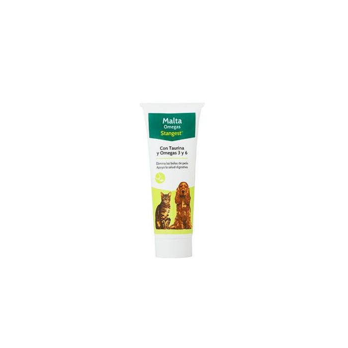 Stangest Malta con Omega-6 y Taurina 100g - Elimina bolas de pelo y mejora la piel y pelo