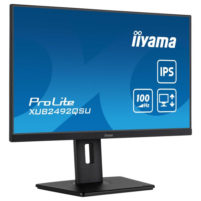 iiyama ProLite XUB2492QSU-B1 Monitor 61cm 24" 2560x1440 WQHD IPS 0.5ms 100Hz HDMI DP USB Altavoces Pivot Negro 6