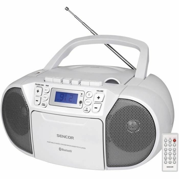 Radio Cassette Sencor SPT 3907 W Azul Blanco Radio Cassette Sencor SPT 3907 W Azul Blanco